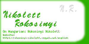 nikolett rokosinyi business card